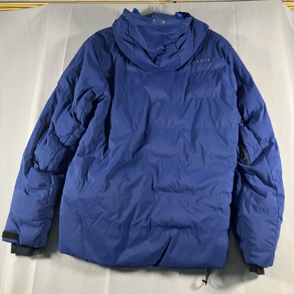 Oakley Jacket Mens Medium Blue Performance Fit Hooded Down Insulated Winter FA18 - Picture 3 of 16